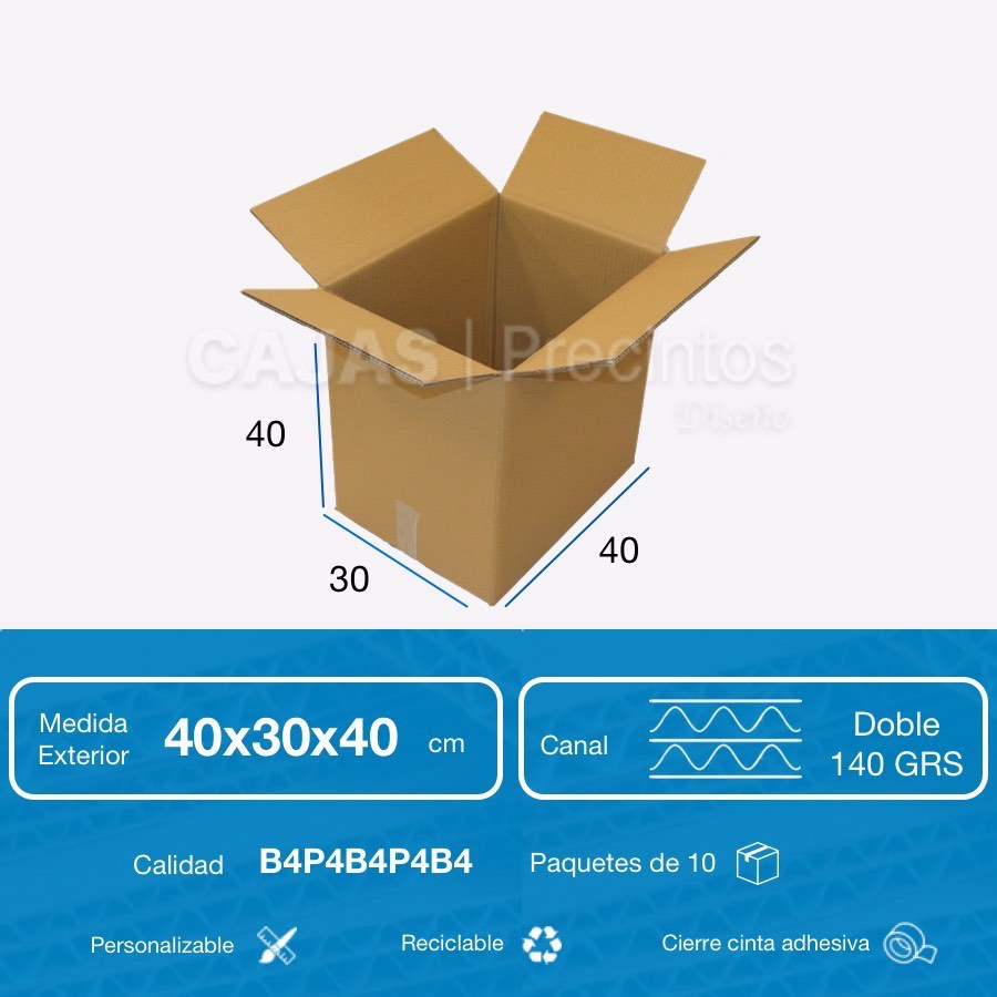Caja de cartón embalaje 40x30x30 - La Fabrica de Carton