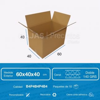 Caja de Cartón 60x40x40 cm Canal Doble