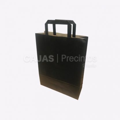 Bolsa con Asas 25 + 9 x 34 cm. Color Negro - Imagen 2