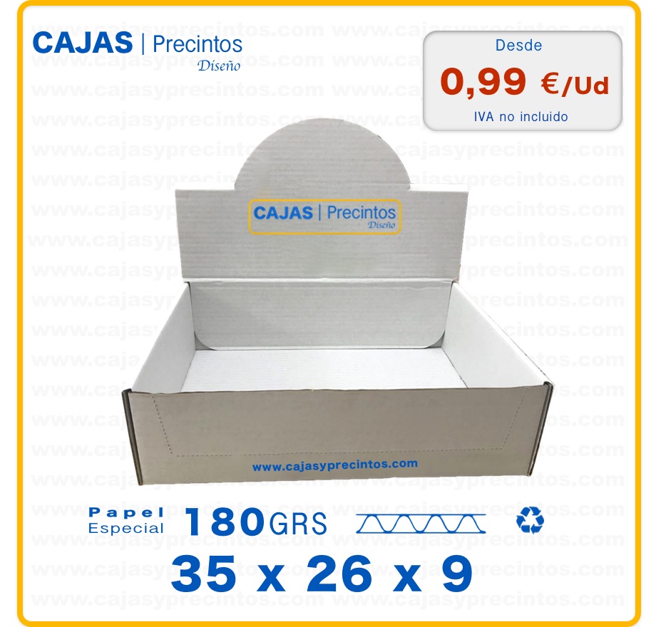 Caja Expositora 35 X 26 X 9 Cm Automontable
