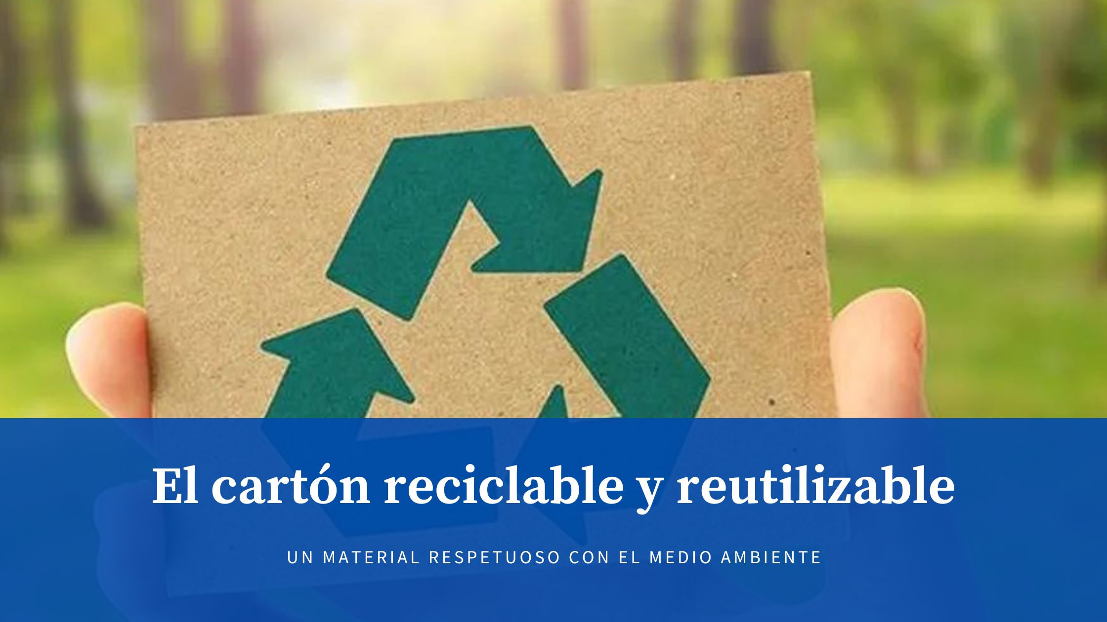 cartón reciclable y reutilizable