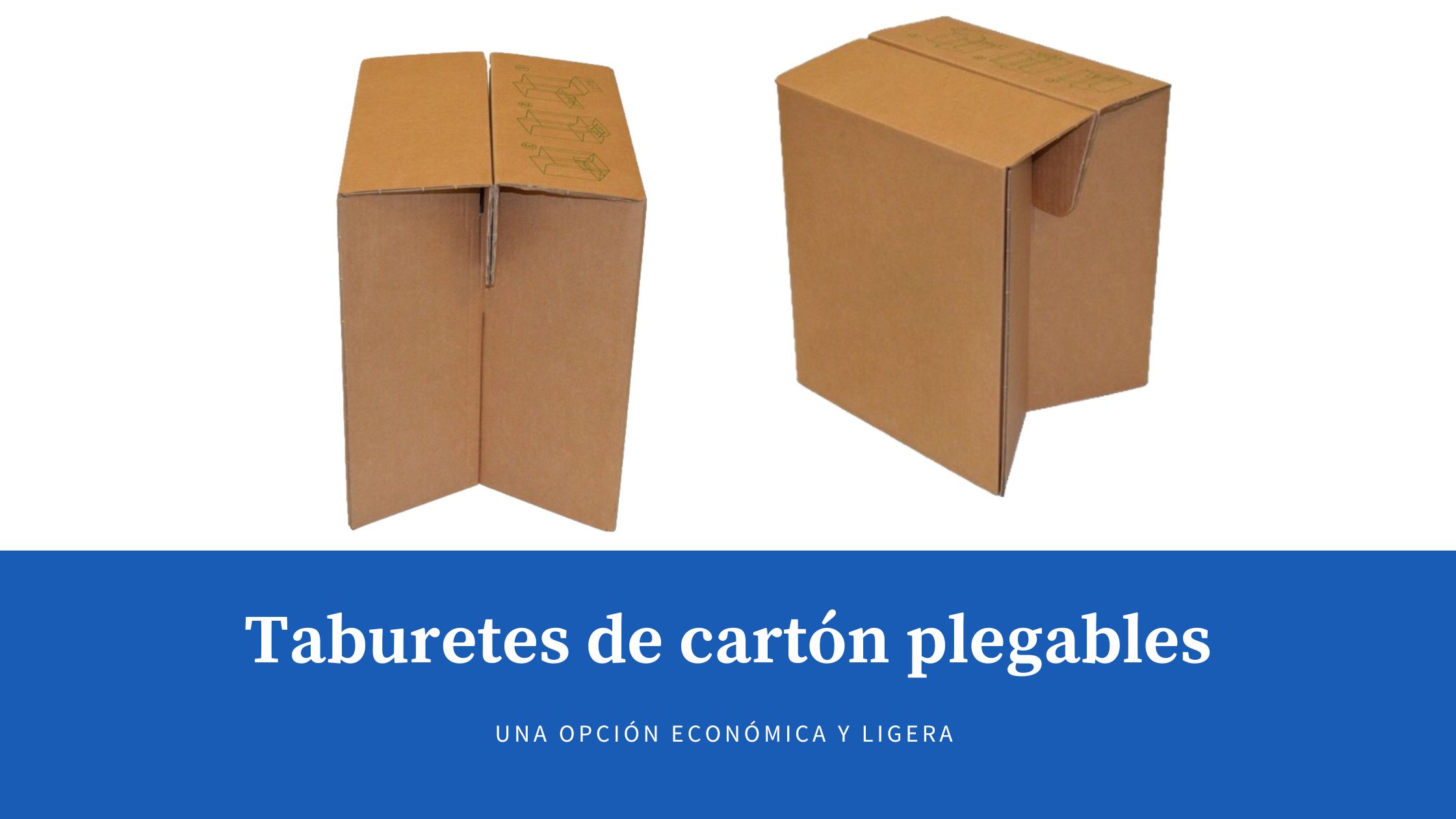 Taburetes de cartón plegables