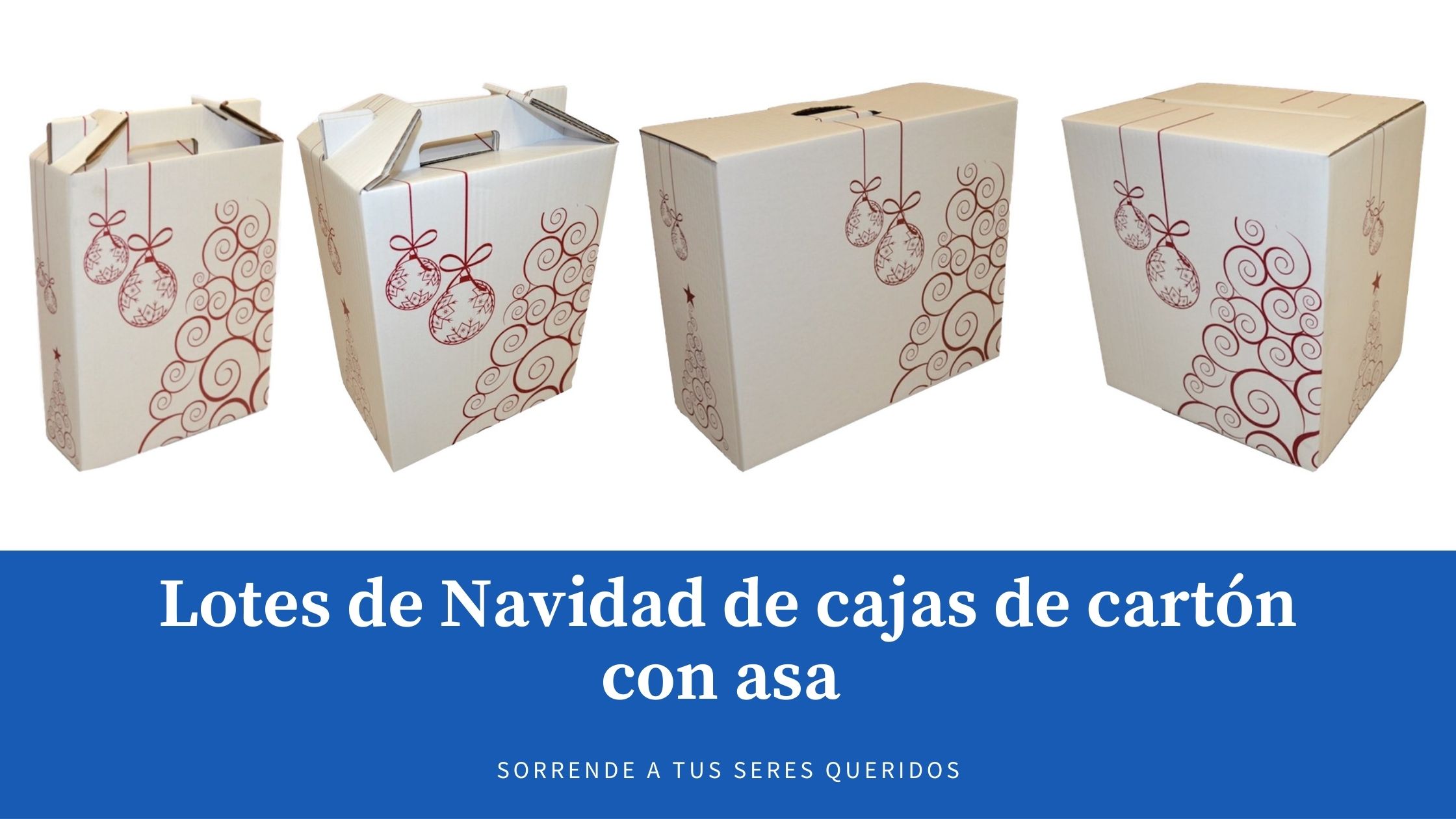 Lotes de Navidad de cajas de cartón con asa - Cajas y Precintos