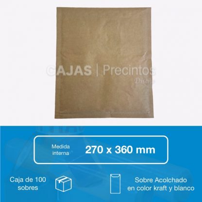 Sobres acolchados 270 x 360 mm