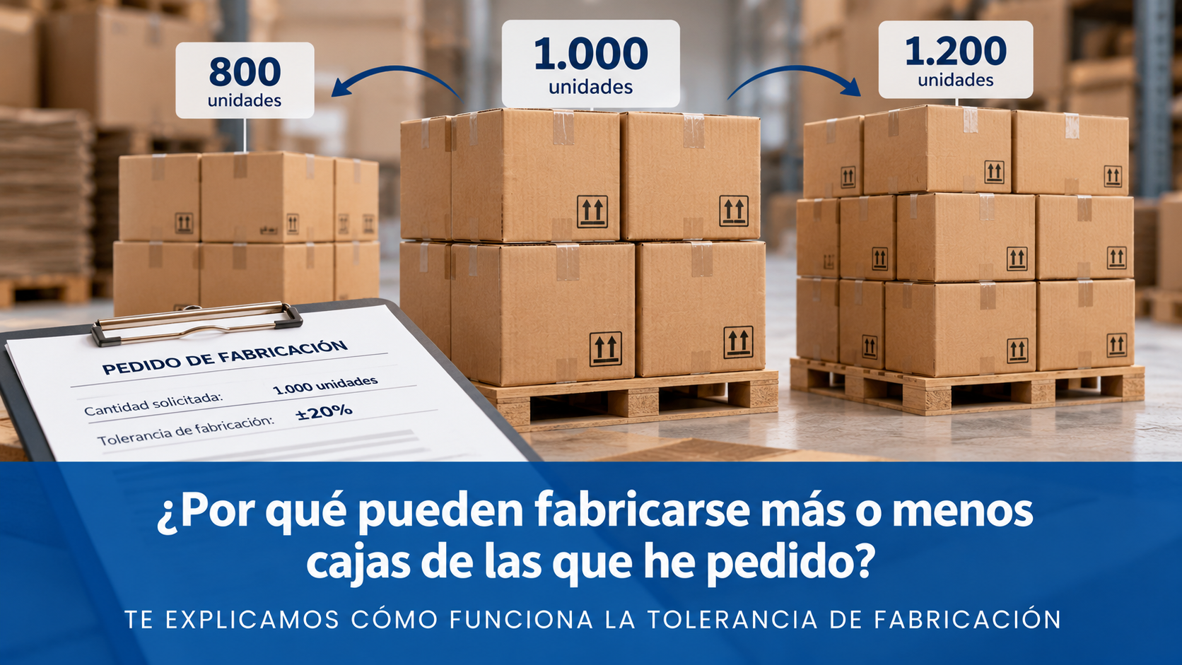 Tolerancia de fabricación en pedidos de cajas personalizadas